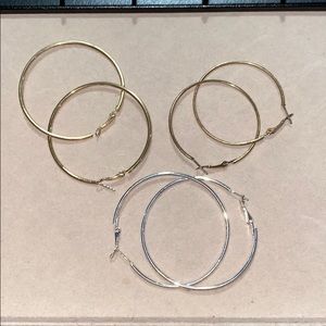 Set of Hoop Earrings